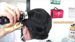 CORTE PARA LA TERCERA EDAD CON MAQUINA PASO A PASO  LEONARDO RAMIREZ [upl. by Anirrehs]