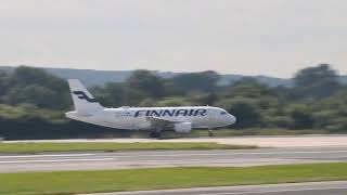 CORENDON AIRLINES B737 A319 FINNAIR TAKEOFF  MANCHESTER AIRPORT [upl. by Enytsuj]