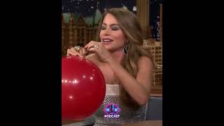 SOFIA VERGARAs HILARIOUS Helium Voice on Tonight Show Will Leave You DYING [upl. by Marola]