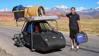 Mini Electric Car 100 Miles Off Road  Overnight Camping [upl. by Aehtna]