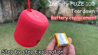 Infinity FUZE 100 Teardown  battery replacement  RRX TECHBOX [upl. by Baal]