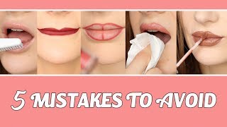 Liquid lipstick hacks  5 mistakes you re probably making  PEACHY [upl. by Maiga983]