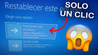 RESTABLECER Windows 10 ✔️ Sin USB Sin nada [upl. by Enovi699]