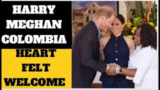 Prince Harry Duchess Meghan Grand Welcome Colombia Vice President Marquez [upl. by Shalna]