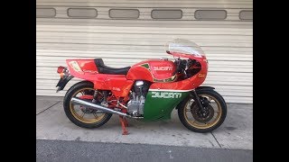 1982 DUCATI 900 Mike Hailwood replica Engine warm up [upl. by Malvia]