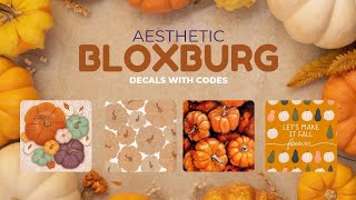 AESTHETIC AUTUMNFALL DECALS FOR BLOXBURG  ROBLOX [upl. by Arvid]