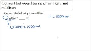 Convert between liters and milliliters and milliliters [upl. by Eelyac]