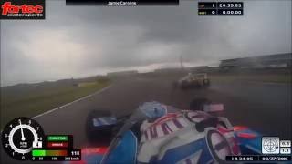 British F4  Jamie Caroline overtakes 10 cars in 2 corners [upl. by Annayat]