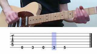 Blues Riff Variation 2 Guitar Riff Play Along Mannish Boy Muddy Waters [upl. by Assenyl]