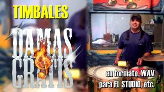 Timbales DAMAS GRATIS WAV DESCARGA Cencerros casara cortes y redobles [upl. by Ettenot]