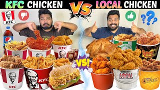 KFC FRIED CHICKEN Vs LOCAL FRIED CHICKEN😱KFC Vs LOCAL BRAND FOOD CHALLENGE🔥 [upl. by Ergener52]