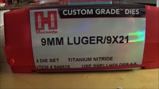 The Hornady Custom Grade 9mm Luger9x21mm Dies Have Arrived [upl. by Lisha]