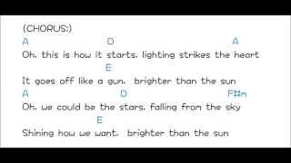 Brighter Than the Sun  Colbie Caillat lyrics amp chords [upl. by Tuck]