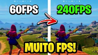 COMO AUMENTAR MUITO O FPS e REDUZIR INPUTLAG do FORTNITE CAPITULO 5 RODAR FORTNITE em PC FRACO [upl. by Alikee]