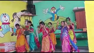 Bonalu dance  Higher class students  Sharon Model high school [upl. by Sibeal]