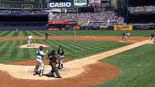 OAKNYY Umpire shows off his emphatic K call [upl. by Atteloc77]