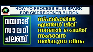 CMDRF CONTRIBUTION BY EARNED LEAVE SURRENDER IN SPARK [upl. by Lenno915]