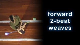 Beginner Poi Spinning Tutorial Forward 2Beat Weaves [upl. by Andres]