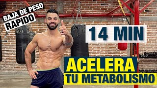 Cardio HIIT Acelera Tu Metabolismo 14 MIN Rutina En Casa Para Bajar de Peso RAPIDO [upl. by Aldos895]