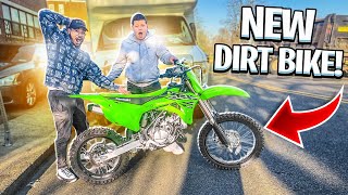 LITTLE BROTHER GETS A NEW 2021 KX100 DIRT BIKE   WHEELIES   BRAAP VLOGS [upl. by Ahsille]