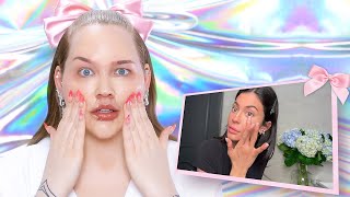 I Tried Kylie Jenners VOGUE Makeup Routine  NikkieTutorials [upl. by Llyrad]