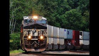 Norfolk Southern 8034 Leads BNSF 7136 Intermodal Big Beaver Pa [upl. by Adnolor]