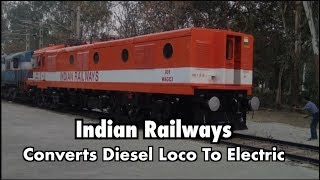 Worldrecord for Indian Railways Diesel locomotive converted to electric [upl. by Valerle]