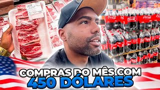 MINHAS COMPRAS DO MÊS COM 450 DÓLARES NOS ESTADOS UNIDOS 2023 [upl. by Finkelstein644]