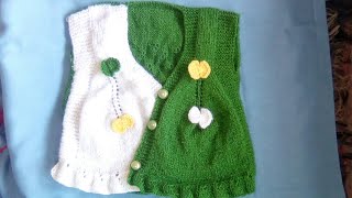 Tuto tricot robe de bébé à manches courtes au tricot robe de bébé au tricot 312 mois Part 12 [upl. by Egbert]