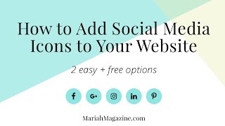 How to Add Social Media Icons to Your WordPress Website [upl. by Aihsirt]