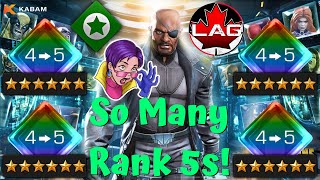 SO MANY NEW RANK 5 6STARS Massive Account Upgrade Battlegrounds Deck OP Now Post Whaling MCOC [upl. by Barnard765]