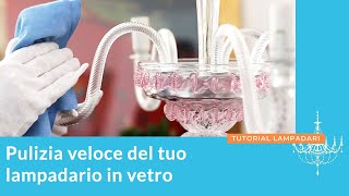 Come pulire un lampadario in vetro di Murano metodo velocissimo [upl. by Nesnaj]