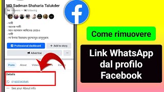 Come rimuovere il collegamento WhatsApp dal profilo Facebook [upl. by Loraine]