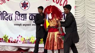 Lakhe dance Newari dance grade 10 navodit School 31st parents day  ishan shrestha10 [upl. by Oisor]