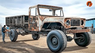 Man Fully Restores Abandoned Military Truck  Start to Finish Build by restorationproduct1718 [upl. by Mide632]