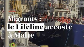 Migrants  le quotLifelinequot accoste à Malte [upl. by Tila]