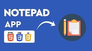 How To Make Web Notepad In HTML CSS And JavaScript  Sky Code82 [upl. by Kcirted]