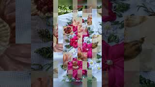 Ribbon Embroidery Design  Orchid Flowers in a Basket [upl. by Lorilyn]