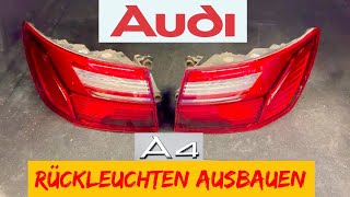 Audi A4 Rückleuchten ausbauen [upl. by Ovatsug]