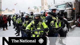 The multiday police offensive to clear the main Ottawa protest site [upl. by Harve]