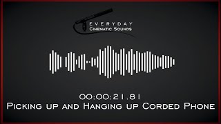 Picking up and Hanging up Corded Phone  HQ Sound Effects [upl. by Jorgensen531]