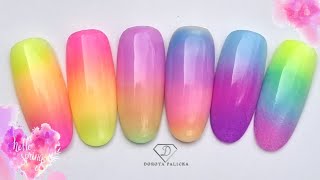 How to do gel polish ombre nails 3 Colour ombre nail art 🤗 Easy nail art at home for beginners [upl. by Naihr841]