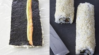 Technique de cuisine  réaliser des makis inversés [upl. by Chee583]