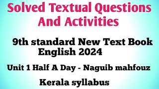 Questions And Answers of Half A Day by Naguib Mahfouz 9th Standard English Unit 1 Hours And years [upl. by Hsivat]