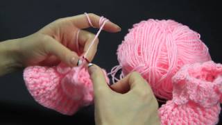 Scarpette Baby passo a passo ad uncinetto  parte 4   Video Tutorial [upl. by Atsirt225]