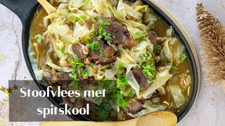 Stoofvlees met spitskool op Vlaamse wijze [upl. by Tselec]