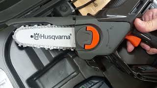 MINI CHAINSAW HUSQVARNA ASPIRE UNBOXING tools garden [upl. by Wyon50]