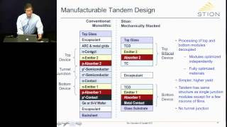 Dr Howard Lee  Thin Film Tandem PV Technology [upl. by Flessel]