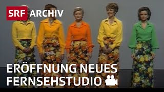 Fernsehansagerinnen Schweizer Fernsehen 1973  Eröffnung TVStudio Leutschenbach  SRF Archiv [upl. by Darum]