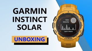 Garmin Instinct Solar Sunburst Unboxing HD 0100229309 [upl. by Yemrej402]